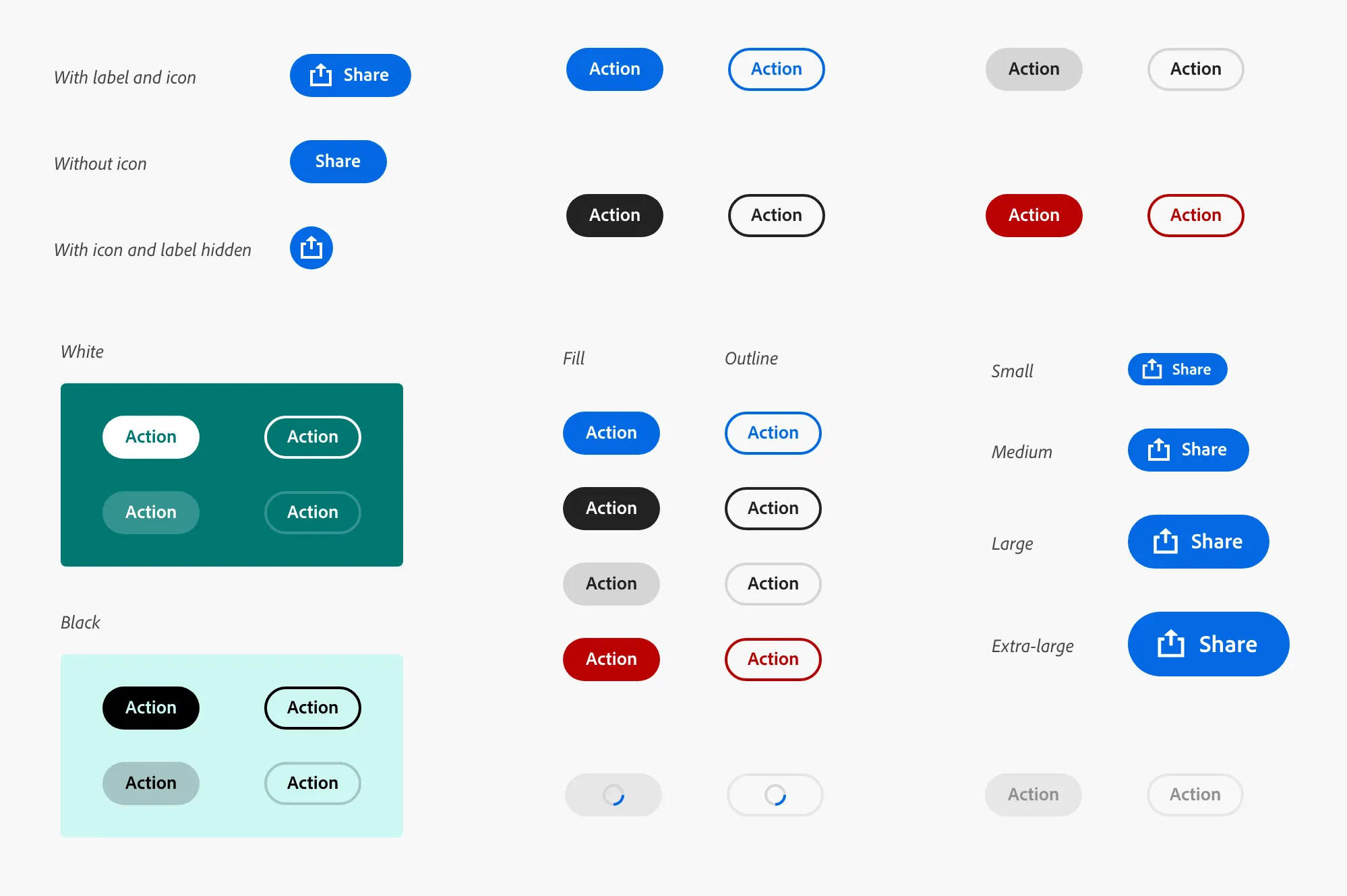 buttons spectrum design system