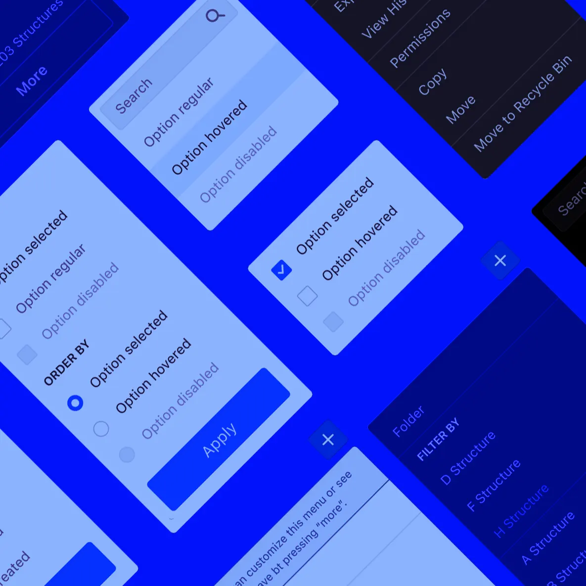 Drop down menu types