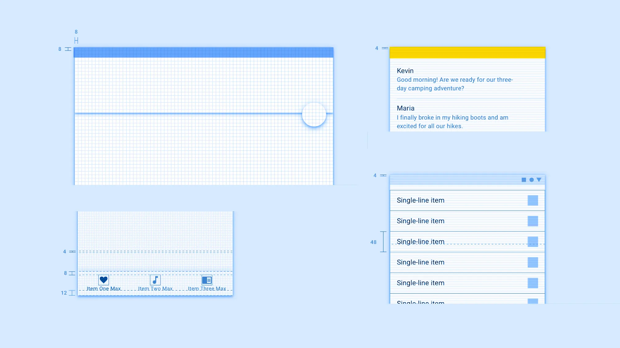 material design grid design system